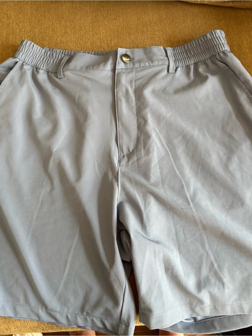 G Gradual Men’s or Women’sLarge Light Blue Stretch Golf Hiking Shorts Zip Pocket